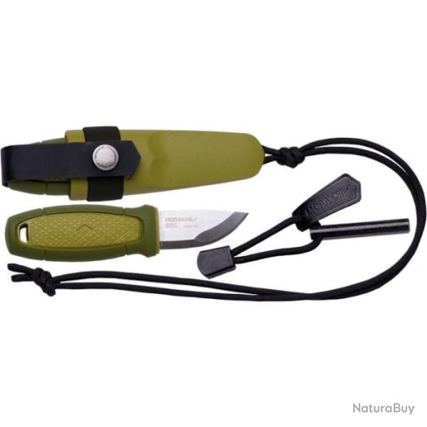 Kit Couteau Morakniv Eldris + Tour de Cou et Allume Feu Noir - Vert