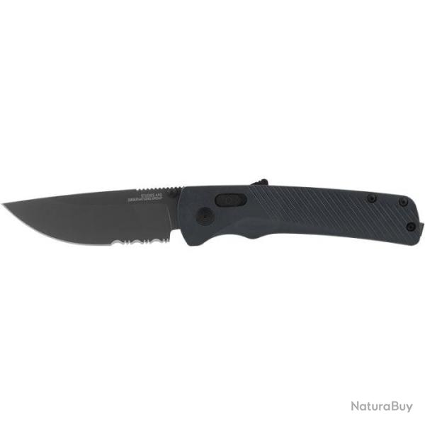Couteau Sog Flash AT Crant� - Lame 87mm - Gris Fonc�