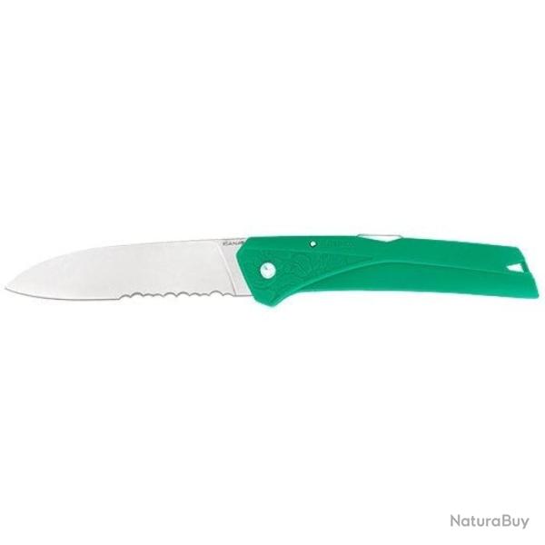 Couteau Florinox Kiana Lame Crant�e - Lame 87mm Bleu - Vert