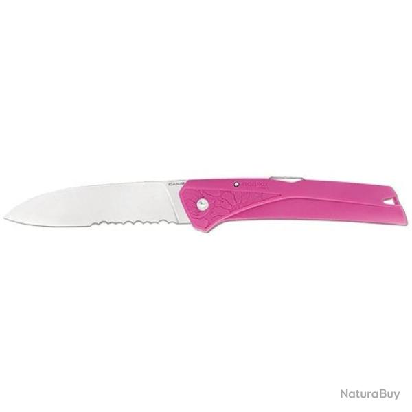 Couteau Florinox Kiana Lame Crant�e - Lame 87mm Bleu - Rose