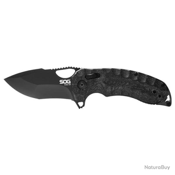 Couteau Sog Kiku XR Lame Noire - Lame 77mm - Noir