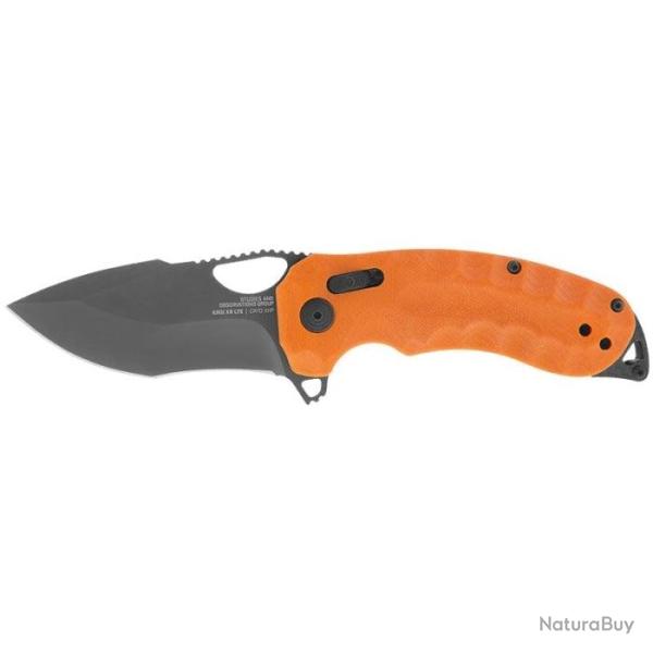 Couteau Sog Kiku XR Lame Noire - Lame 77mm - Orange