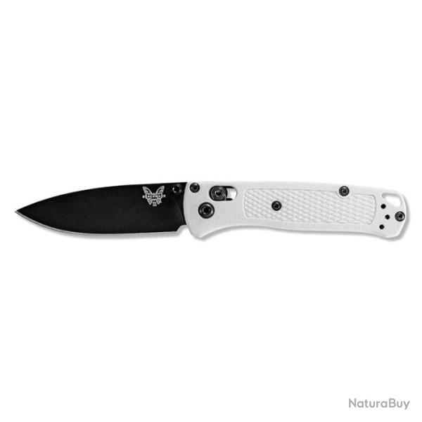 Couteau Benchmade Mini Bugout Grivory - Lame 71mm Orange / Blanc - Blanc / Noir