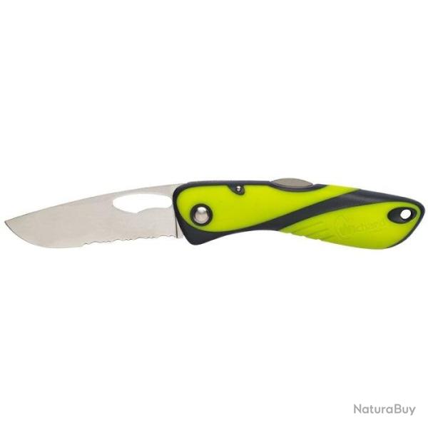 Couteau Wichard Offshore Lame Mixte Fluorescent Vert - Lame 80mm Defa