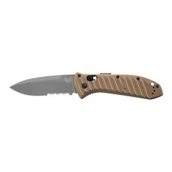 Couteau Benchmade Presidio II - Lame Mixte 95mm Noir / Noir - Gris / Marron