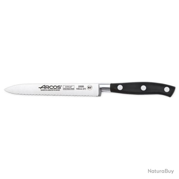 Couteau Arcos Riviera - Tomate - Lame 130mm Noir - Noir