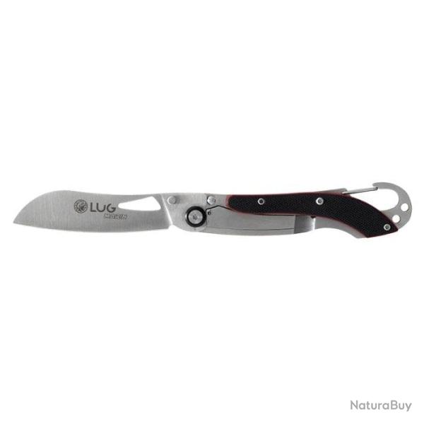 Couteau Lug SP2S - Lame 74mm Noir - Noir/Rouge