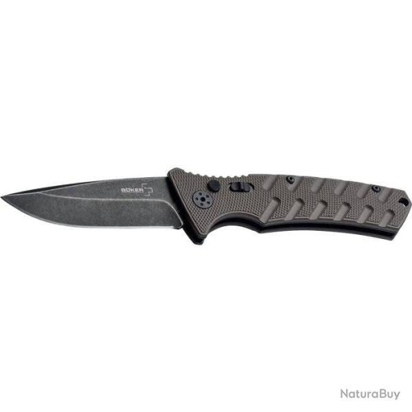 Couteau Boker Plus Strike Spearpoint - Lame Lisse 85mm - Noir / Coyote