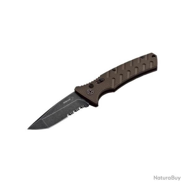 Couteau Boker Plus Strike Tanto - Lame Mixte 85mm Noir / Coyote - Noir / Coyote