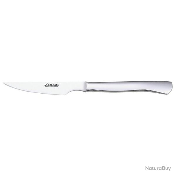 Couteau Arcos Table Manche Acier - Steak - Lame 110mm Lisse - Lisse