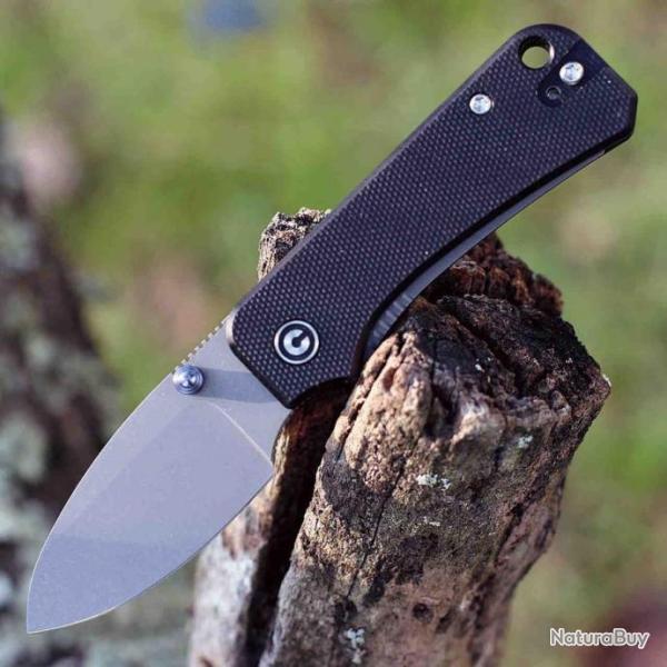 Couteau CIVIVI Baby Banter Black Lame Nitro-V Manche G10 IKBS Linerlock Clip CIVC19068S1