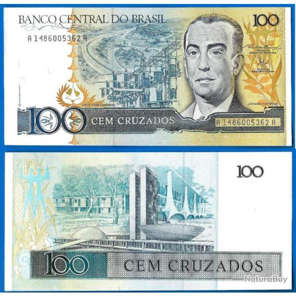 Bresil 100 Cruzeiros 1986 A 1988 Neuf Billet