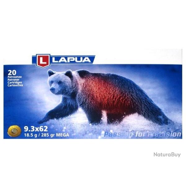 Munitions LAPUA cal.9,3x62 mega 18g 285gr par 60