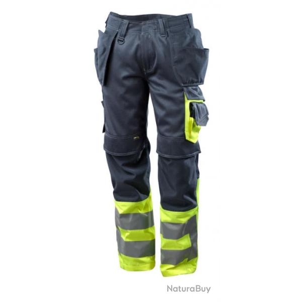 Pantalon poches genouill�res et flottantes MASCOT SAFE SUPREME 17531-860 Noir/Hi-vis jaune 76 cm (Ra