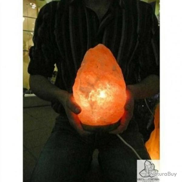 Lampe de sel d'Himalaya 3 A 6 kg reposante anti-stress naturelle purifiante fte