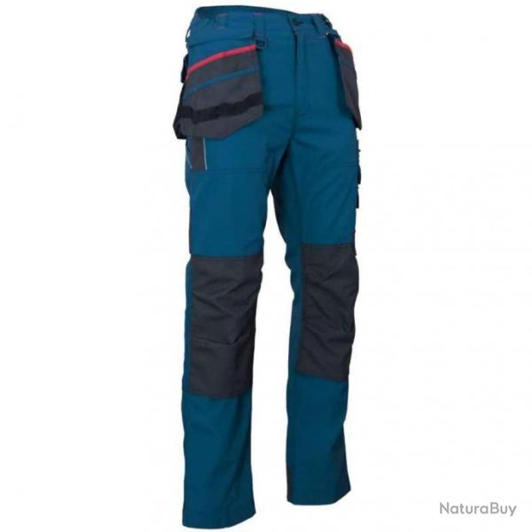 Pantalon de travail tissu canvas avec poches genouill�res LMA CREUSET 44 Cobalt