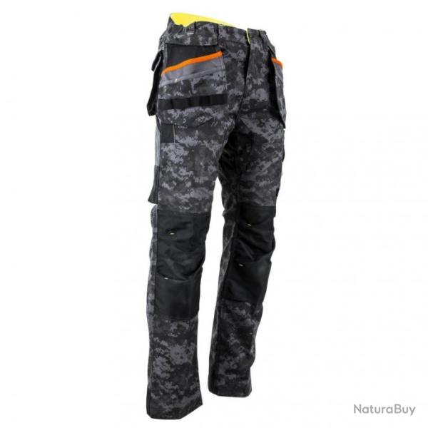 Pantalon de travail tissu canvas avec poches genouill�res LMA DONJON 52 Anthracite fonc�