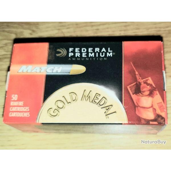 .22lr Federal gold medal match balles - boite 50