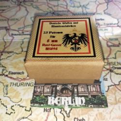 8 mm Rast Gasser 98 (Deutsche Waffen Munitions): Reproduction boite cartouches (vide) DWM07 8704670