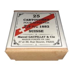 7,5 mm Mle 1882 ou 7,5mm Suisse: Reproduction boite cartouches (vide) GAUPILLAT 8704688
