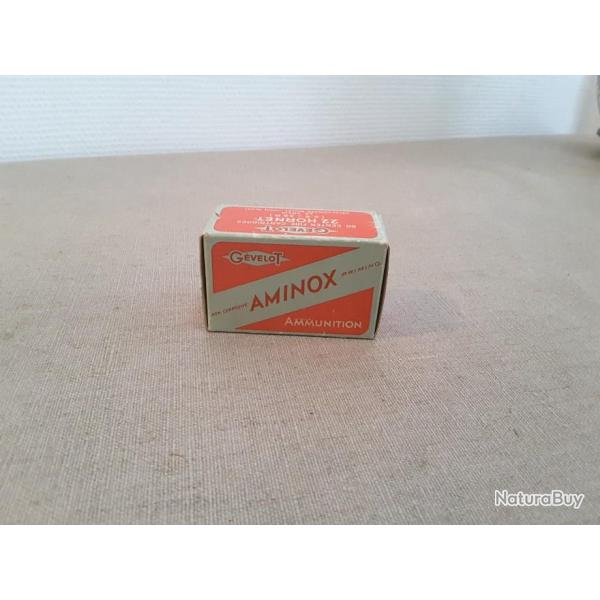 Ancienne et rare bo�te de munitions 22 Hornet G�velot Aminox - Collector !