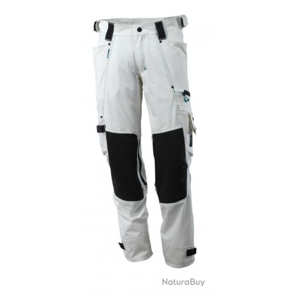 Pantalon de travail avec poches genouill�res MASCOT� ADVANCED 17079-311 Blanc 82 cm (Standard) 50 (C