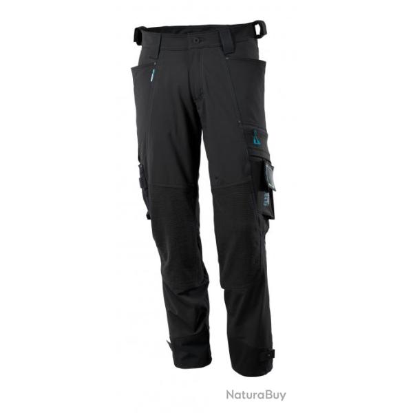 Pantalon de travail avec poches genouill�res MASCOT� ADVANCED 17079-311 Noir 82 cm (Standard) 56 (C6