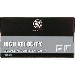 Cartouches .22 lr. High Velocity 2,6g/40grs.