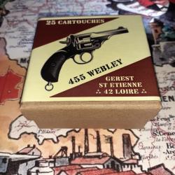 455 Webley (G&eacute;rest Saint Etienne): Reproduction boite munitions (vide) GU 8709644