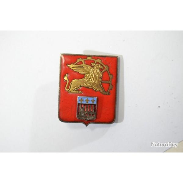 Insigne Arme Franaise Base Arienne 722, SAINTES, Drago A793 maill relief dos guilloch argent