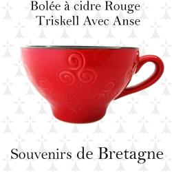 BOL&Eacute;E A CIDRE ROUGE TRISKELL AVEC ANSE BZH