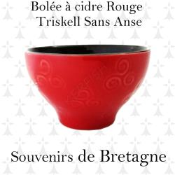 BOL&Eacute;E A CIDRE ROUGE TRISKELL SANS ANSE BZH
