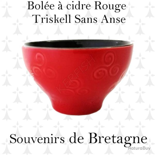 BOL�E A CIDRE ROUGE TRISKELL SANS ANSE BZH
