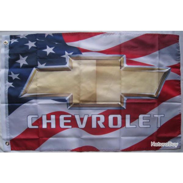 DRAPEAU  USA  CHEVROLET  60X90cm Ref.55