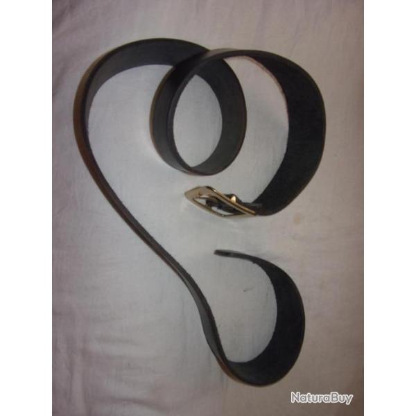 ceienture militaire cuir noir Humbert  taille XXL