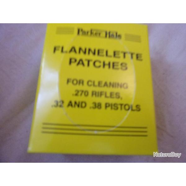 boite de 45 patches en flannelles Parker Hale pour calibre .270  / .32 et .38