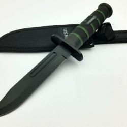 Couteau de combat USMC Blackout  Avec Etui en nylon