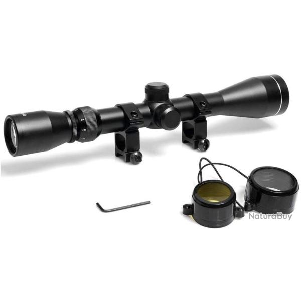 Lunettes de Vis�e Tactique Lumineux 3-9x40 Optique R4 Tactique en Croix Chasse avec Montures