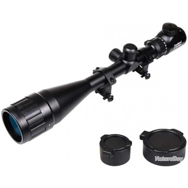 Lunettes de Tir Vis�e Rouge & Vert Pour Fusil Chasse Tactique �clair�e avec Montures 6-24x50 AOEG