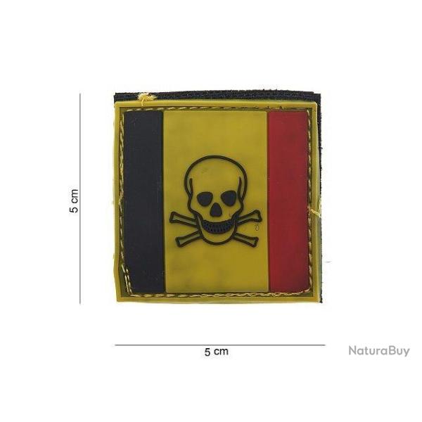 Patch 3D PVC Belgique Skull (101 Inc)