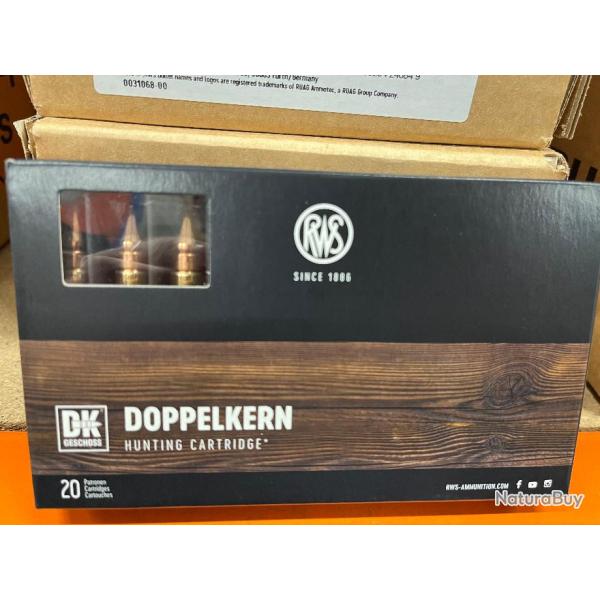 2 BOITES DE MUNITIONS RWS EN CALIBRE 9.3x62 DK 14.6 GR