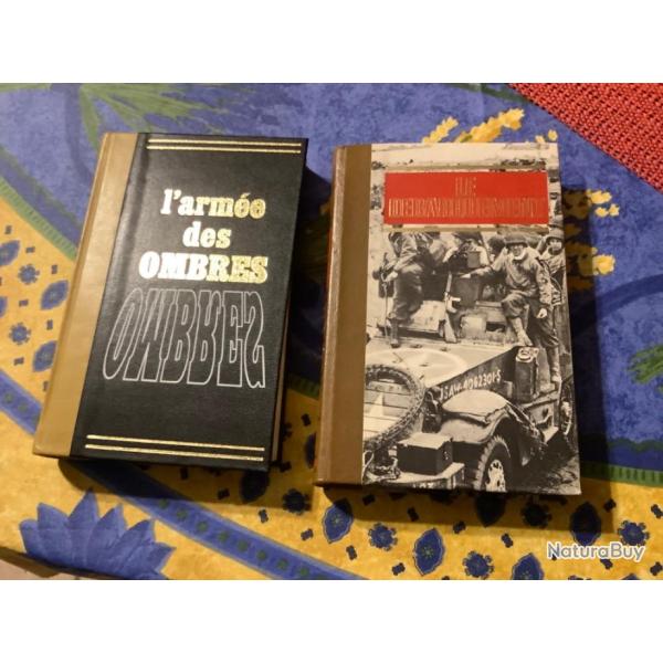 Lot de deux livres de guerres, l'arm�e des ombres et le d�barquement.