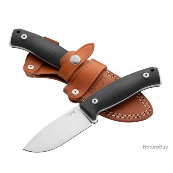 Couteau LionSteel M2M Lame Acier M390 Manche Black G10 Etui Cuir Made Italy LSTM2MGBK