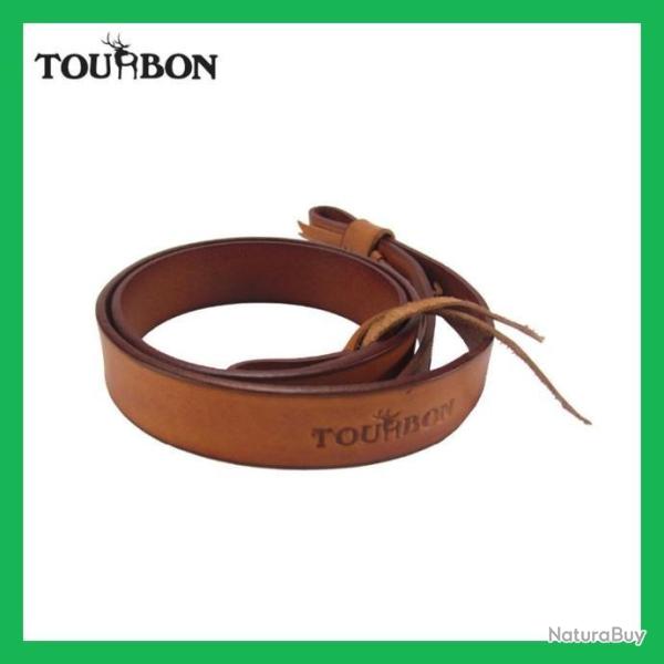 Tourbon, Sangle en cuir � double Point pour fusil de chasse 92cm