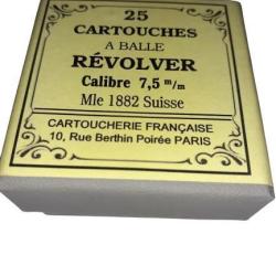 7,5 mm Suisse 1882 (Cartouch. Fran&ccedil;aise): Reproduction boites munitions (vide) Collection CF8727523