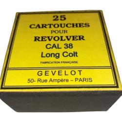 38 LC (Long Colt): Reproduction boite cartouches (vide) GEVELOT 8727552