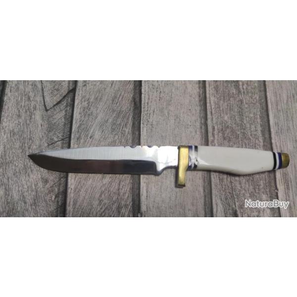 Couteau inox + �tui cuir N�46