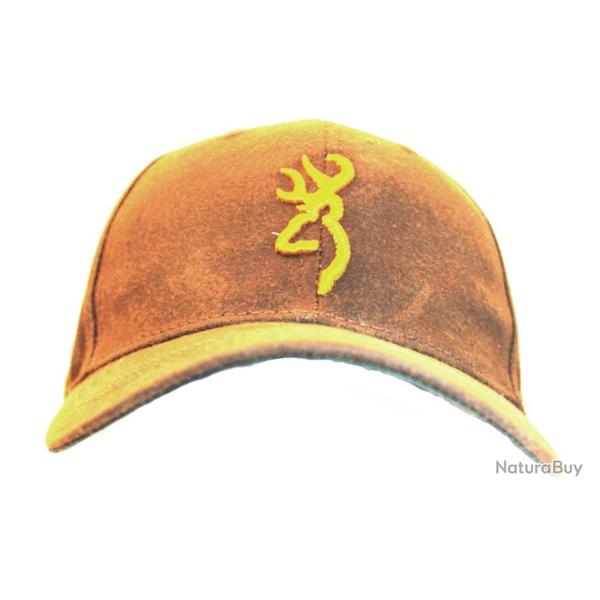 Casquette Browning marron et logo jaune - r�f 4583