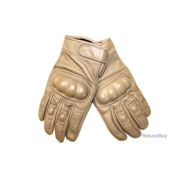 Gants tactiques cuir coqu�s Mil-Tec Sable