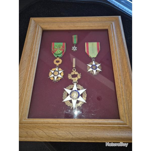 Ensemble des trois ordre du m�rite agricole et miniature de chevalier